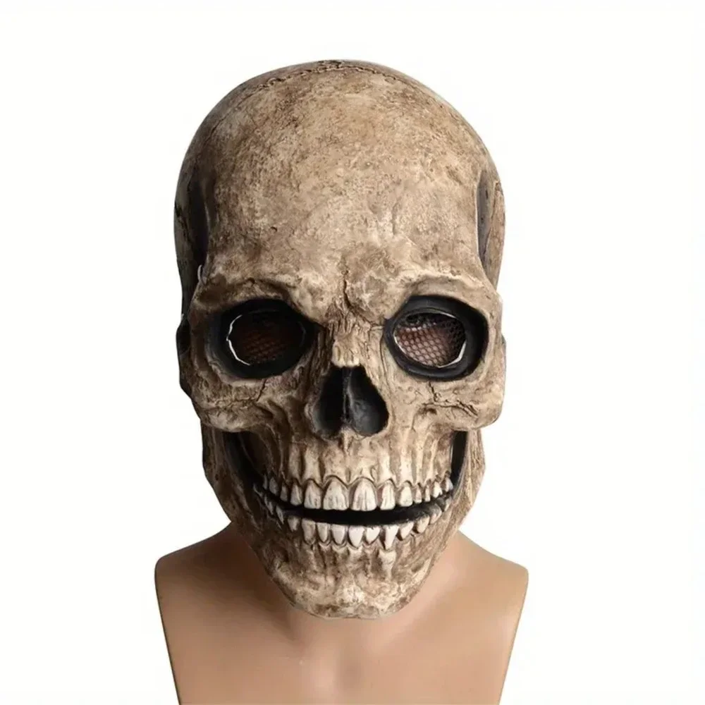 Skull Moving Mouth Mask Headgear Full Head Skull Mask Accessory